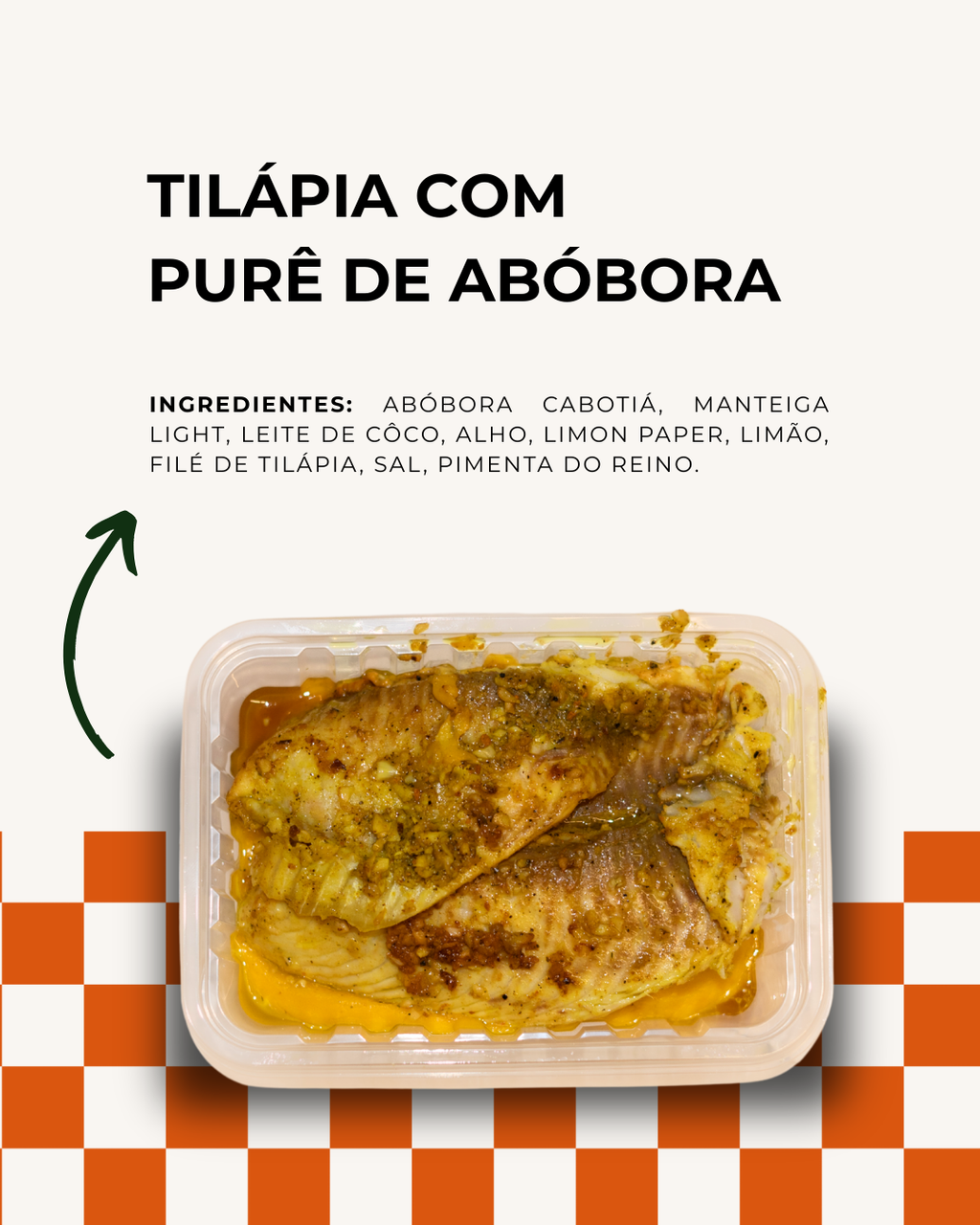 Tilápia com Purê de Abóbora (FIT)
